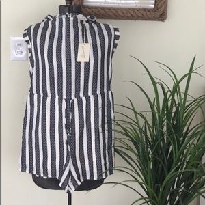 NWT Blue and White Romper